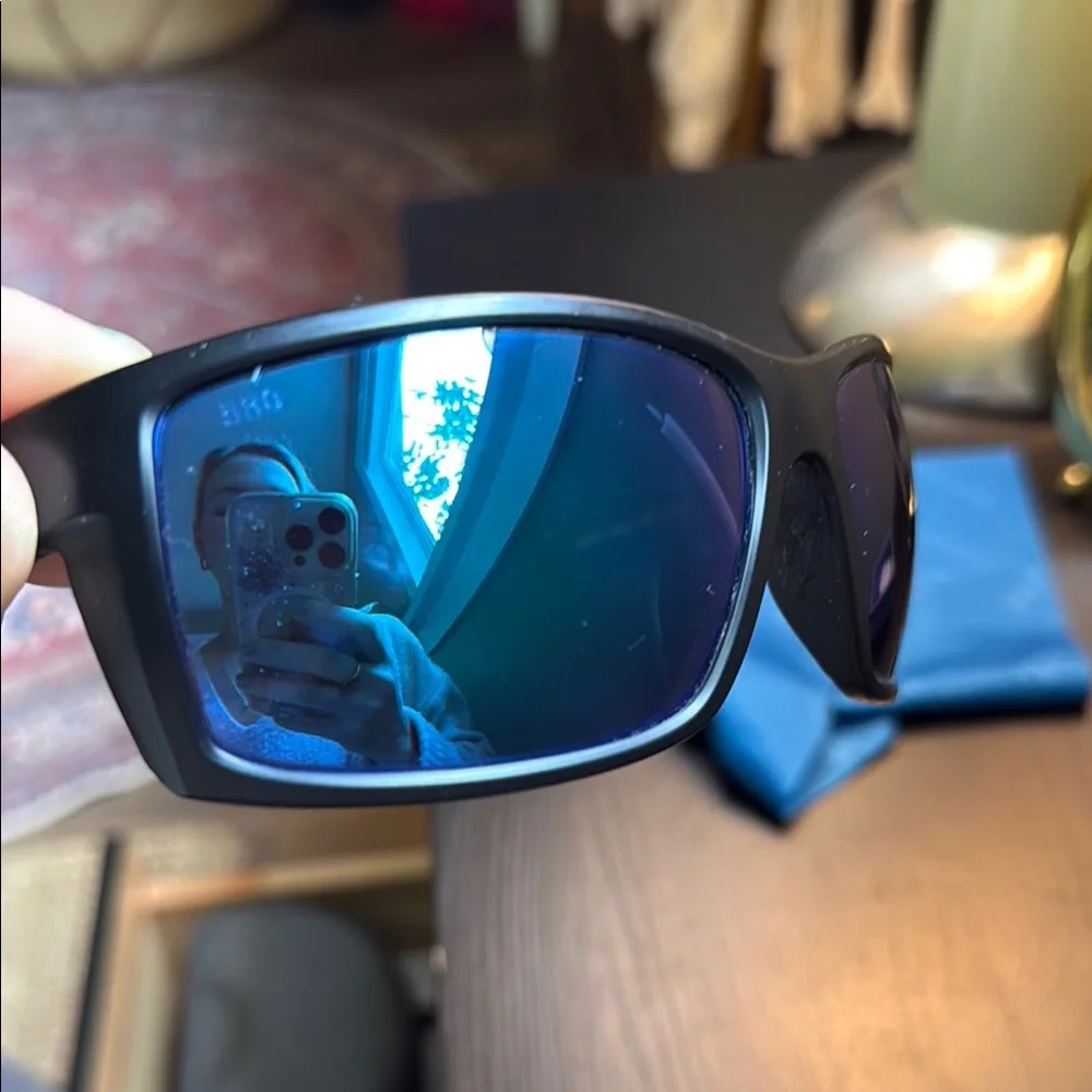 Men’s Costa Polarized Black Frame Sunglasses with Blue Mirrored Lenses - Picture 5 of 5
